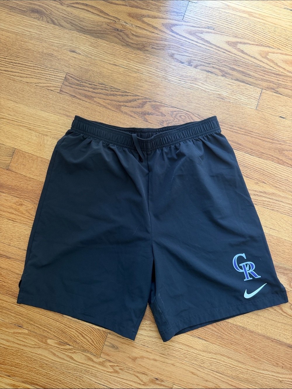 Nike Men’s Black Athletic Shorts with CR and Swoosh Logos